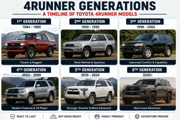 4Runner Generations: A Complete Guide to Every Toyota 4Runner Model, Evolution, Features, and Model Year Changes