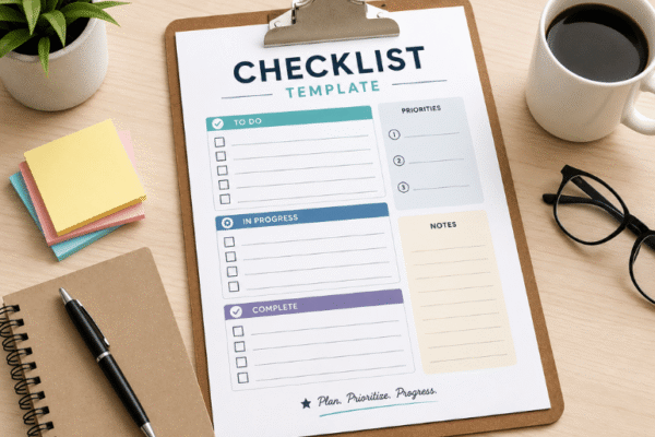 Checklist Template: The Complete Guide to Copy, Customize & Get More Done Faster 