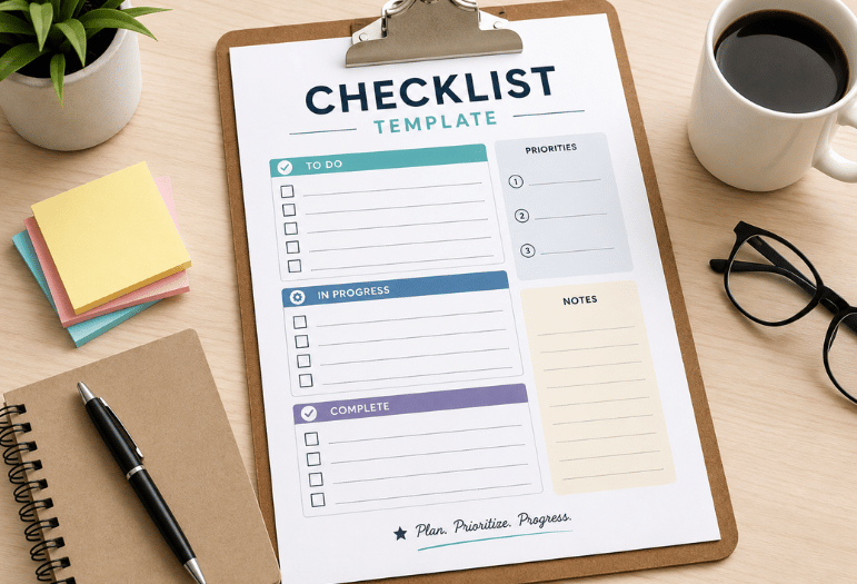 Checklist Template: The Complete Guide to Copy, Customize & Get More Done Faster 