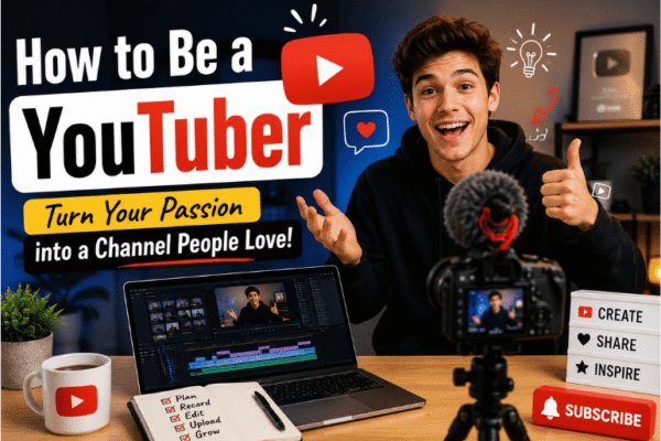 How to Be a YouTuber? A Practical Beginner Roadmap From First Video to Growth 