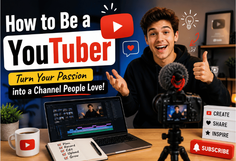 How to Be a YouTuber? A Practical Beginner Roadmap From First Video to Growth 