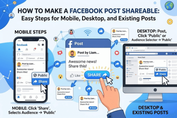 How to Make a Facebook Post Shareable: Easy Steps for Mobile, Desktop, and Existing Posts 