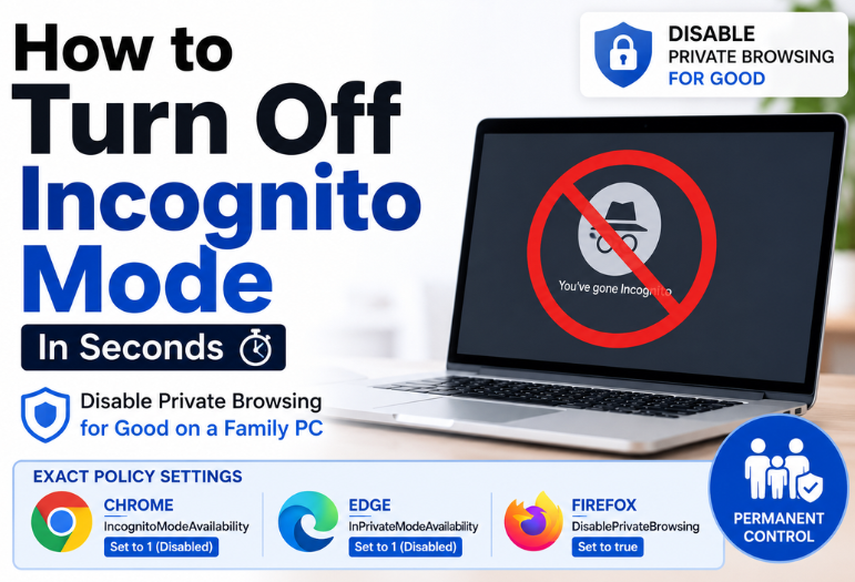 Complete 2026 Guide: How to Turn Off Incognito Mode on Chrome, Edge, Firefox, Safari, Android, iPhone, and Windows
