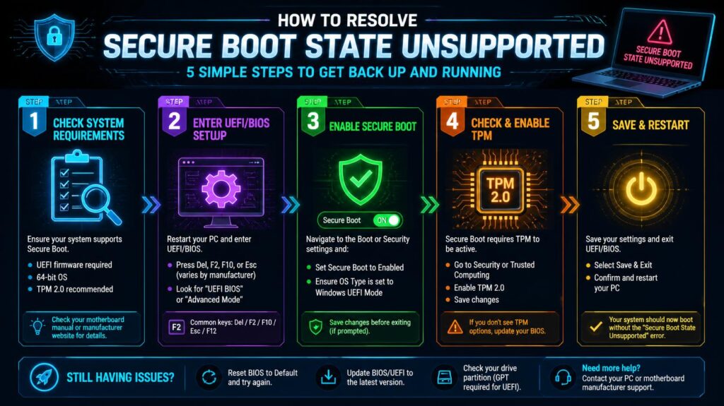 How To Fix Secure Boot State Unsupported In 5 Steps