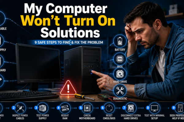 My Computer Won’t Turn On Solutions: 9 Safe Steps to Find and Fix the Problem 