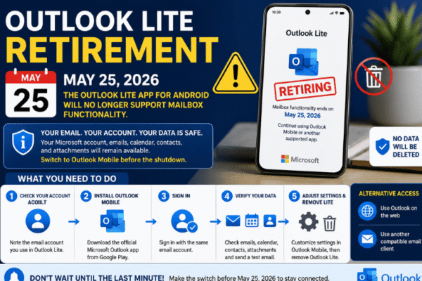 Outlook Lite Retirement May 25: A Complete Guide to Switching Before the Android Shutdown