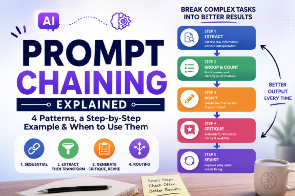 Prompt Chaining Explained: The Complete Guide to 4 Proven Patterns, Real Examples, Benefits, Mistakes, and Best Practices