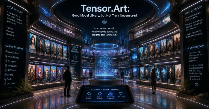 Tensor. Art: Good Model Library, but Not Truly Uncensored
