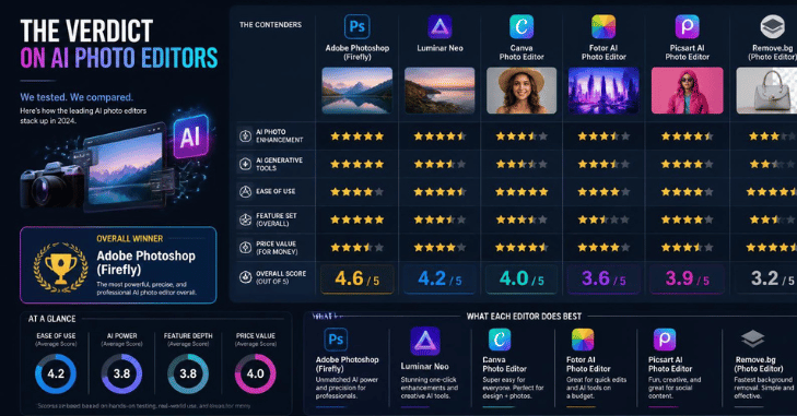 Verdict: Which AI Photo Editor To Buy