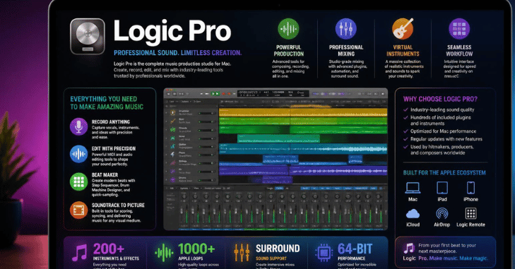 3. Logic Pro: Strongest Value for Mac Users