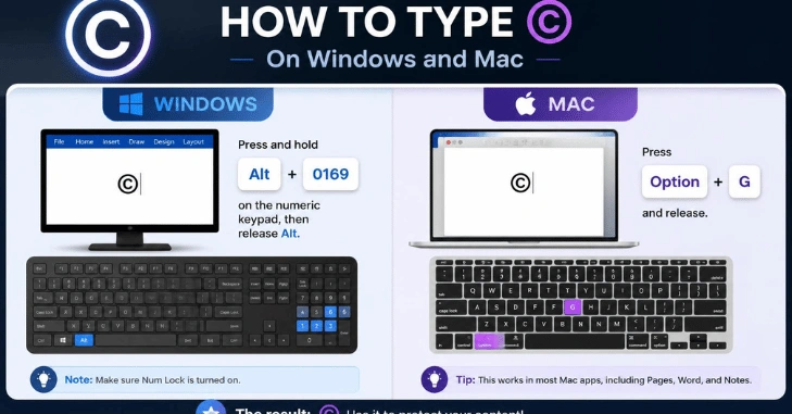 How to Type © on Windows and Mac