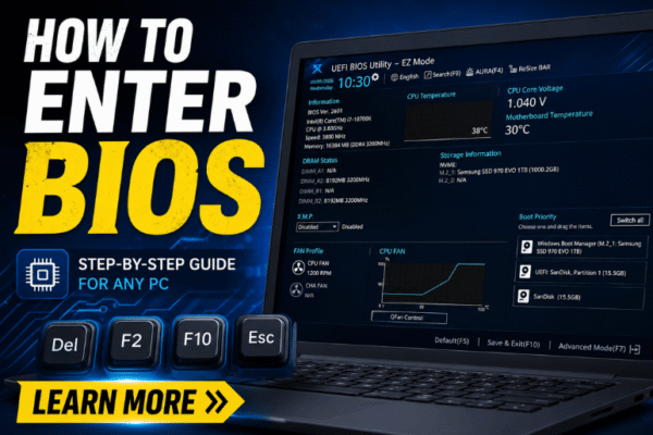 How to Enter BIOS on Any PC: The Complete 2026 Guide to Every Brand’s BIOS Key, Windows 11 UEFI Settings, Fast Boot Fixes, and Common Problems
