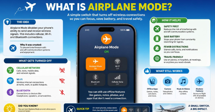 What Is Airplane Mode? What It Turns Off, What Still Works, and When to Use It